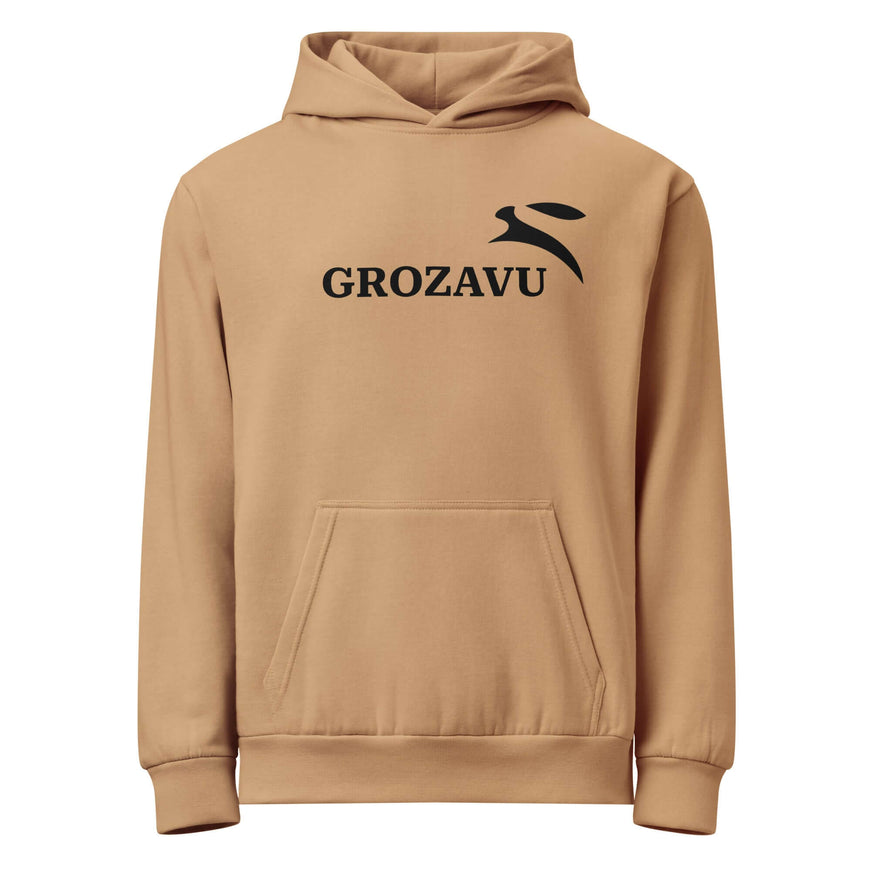 urban garment dyed hoodie with Grozavu logo