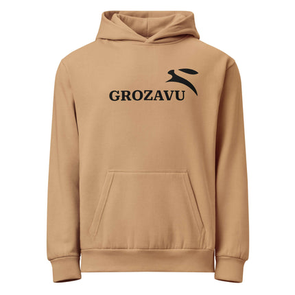 urban garment dyed hoodie with Grozavu logo