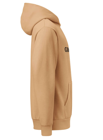 urban garment dyed hoodie with Grozavu logo