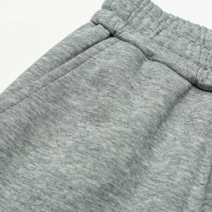 Letter Print Casual Pants – Loose Fit close-up showing elastic waistband and soft fabric texture.