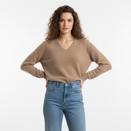 Loose Knit VNeck Top
