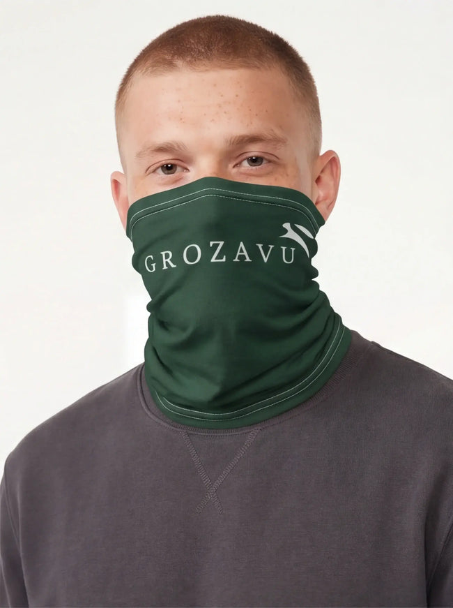 Emblematic Neck Gaiter by Grozavu - Close-up (Pos 1)