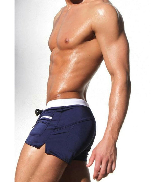 Men's Fashion Fit Front Nylon Hot Spring Swim Shorts - GrozavuShop