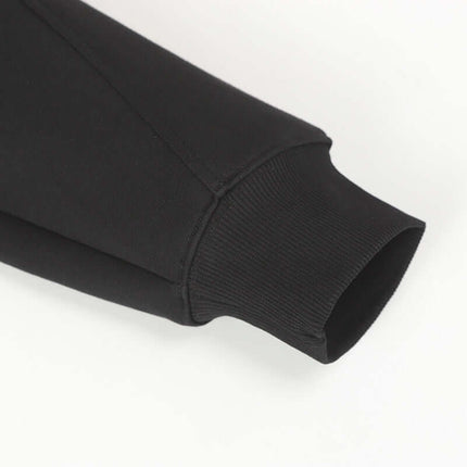 Oversized Hooded Sweatshirt – Loose Fit black sleeve detail for cozy and stylish casual wear.