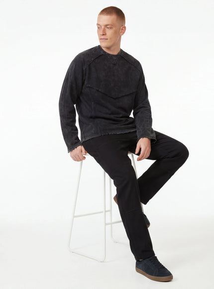 Hanorac funcțional, deconstruit, cu franjuri, spălat, ajustat