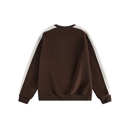 Back view of National Trend Retro Stripe Loose Shirt showcasing its relaxed fit and bold stripe design.