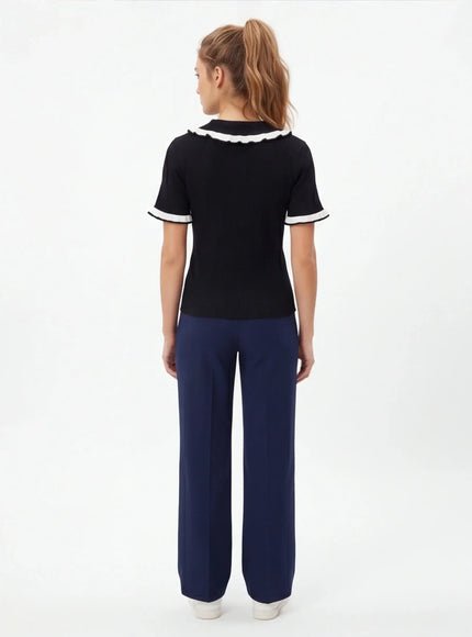 Minimalist Polo Shirt by Grozavu - Close-up (Pos 11)