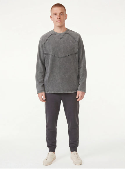 Hanorac funcțional, deconstruit, cu franjuri, spălat, ajustat