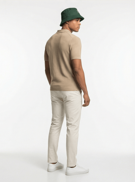 Close-up of reversible bucket hat fabric