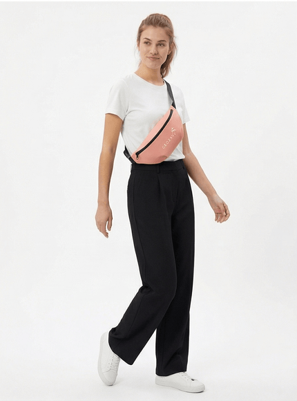 Close-up of utility crossbody bag fabric