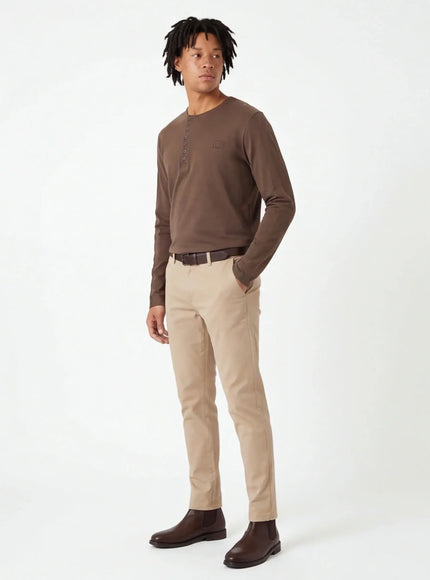 Iconic Long Sleeve Shirt – with Brushed Interior for an Effortless Look