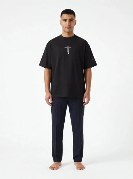 T-Shirt Oversize – in Tessuto Premium con Design Architettonico