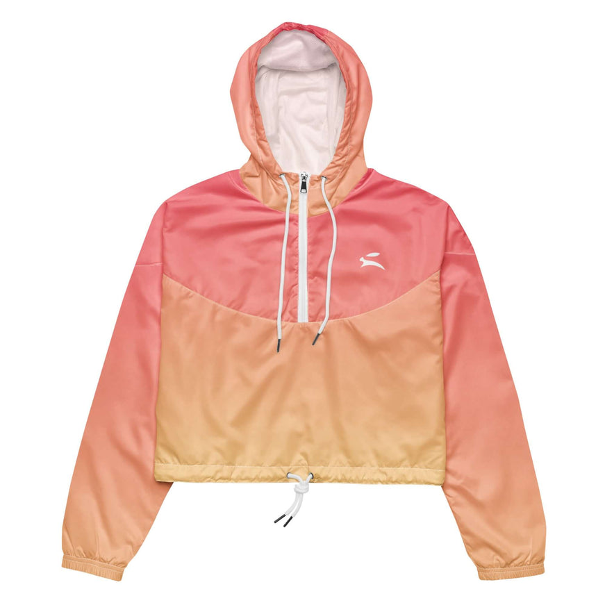 cropped windbreaker with Grozavu logo