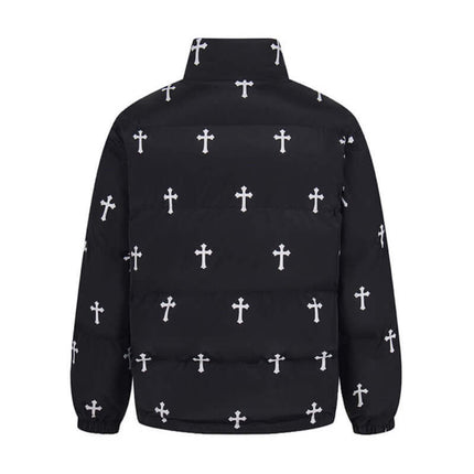 Veste matelassée en coton à col montant imprimé