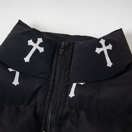 Veste matelassée en coton à col montant imprimé