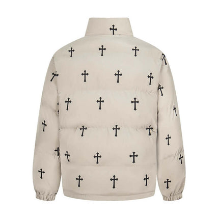 Veste matelassée en coton à col montant imprimé