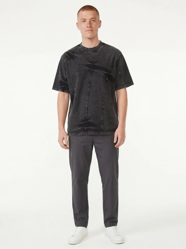 Top spliced con tie dye desgastado de ajuste esencial