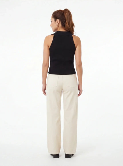 Urban-Chic Tanktop – aus luxuriösem Twill für eine urbane Ästhetik