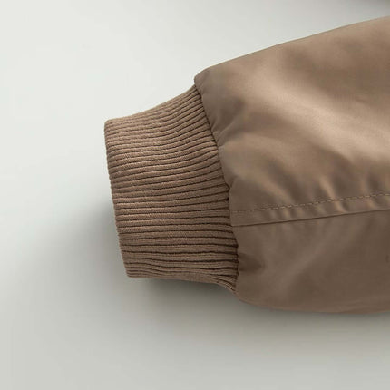 Retro Flight Jacket – Oversized close-up of the cuff detail showcasing vintage style and modern comfort.