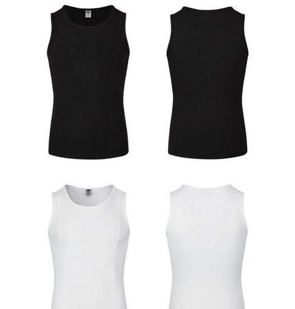 Ribbed Slim Fit Tank Top – Sculpted Waist in black and white, showcasing a sleek design and comfortable fit.