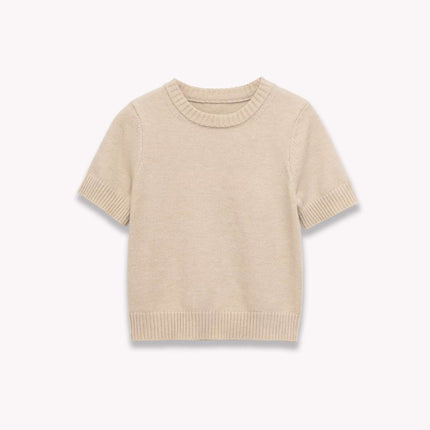 Round Neck Casual Knit Sweater