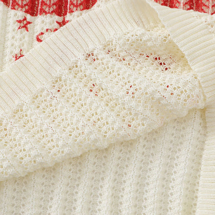 Pull en maille jacquard à col rond