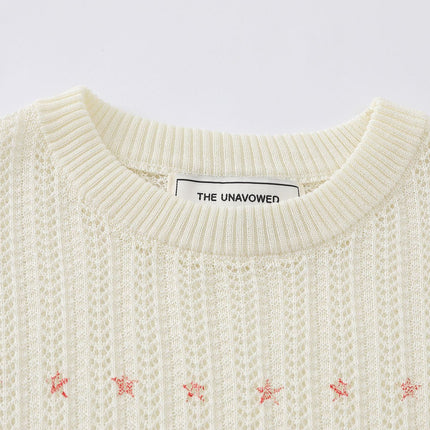 Pull en maille jacquard à col rond