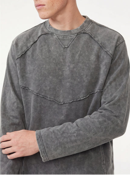 Hanorac funcțional, deconstruit, cu franjuri, spălat, ajustat