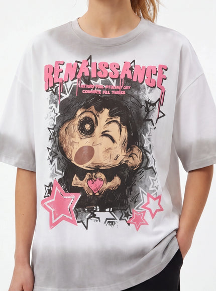 Oversized T-Shirt – with Fine Texture with Architectural Design