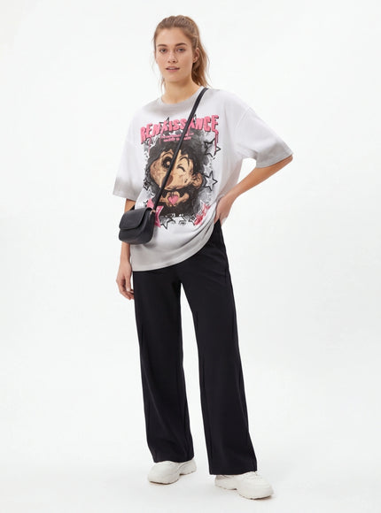 Oversized T-Shirt – with Fine Texture with Architectural Design