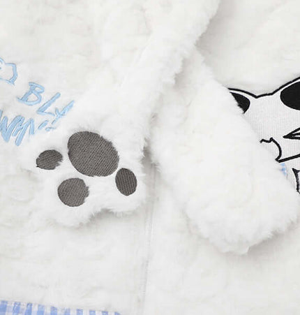 Sherpa Cotton Winter Jacket - Loose Fit featuring soft sherpa lining and cute cartoon details