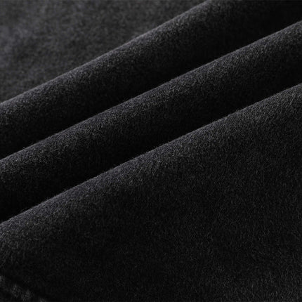 Close-up of soft black fabric showcasing the texture of the Washed Sleeveless Hooded Tank Top.