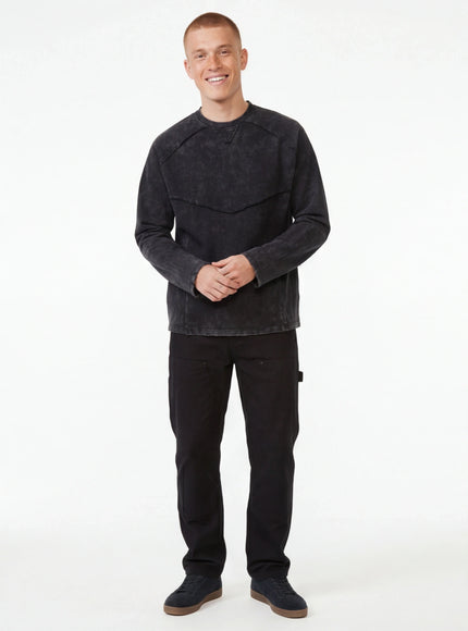 Hanorac funcțional, deconstruit, cu franjuri, spălat, ajustat