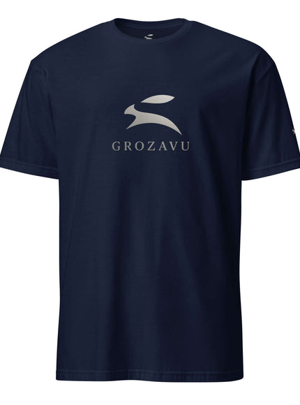 Navy short sleeve t-shirt with Grozavu logo