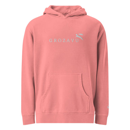 Front view of Pigment Dyed Hoodie - Grozavu brand streetwear