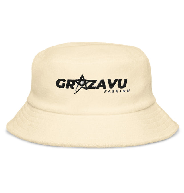 Unstructured Terry Cloth Bucket Hat - Trendy Summer  Hat