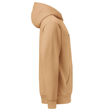 Urban Garment Dyed Hoodie – Loose Fit in a relaxed side view showcasing its premium fleece material.