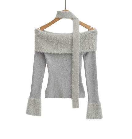 One Shoulder Long Sleeve Office Casual Top featuring chic design with soft fabric and elegant style.