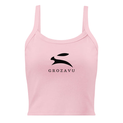 Front view of ’S Micro Rib Tank Top - Grozavu brand streetwear