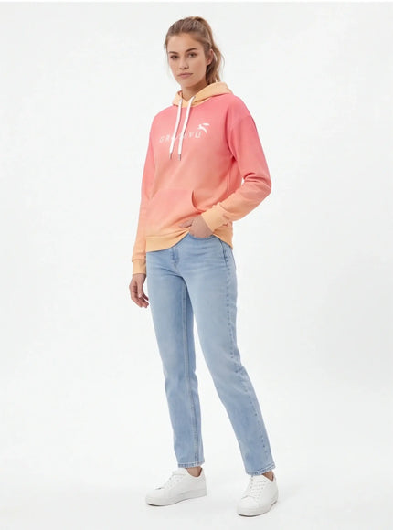 Model wearing the core hoodie by Grozavu