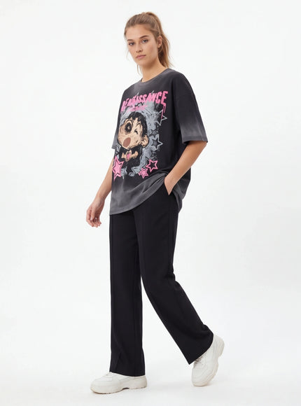 Oversized T-Shirt – with Fine Texture with Architectural Design