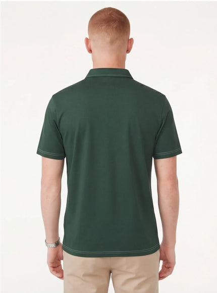 Back view of slim polo by Grozavu