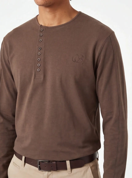 Iconic Long Sleeve Shirt – with Brushed Interior for an Effortless Look
