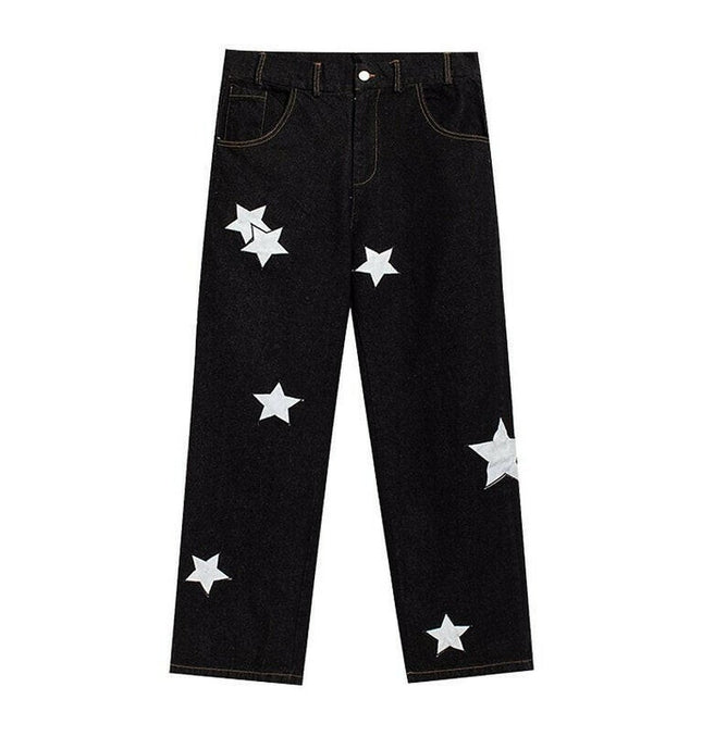 Pointed Star Embroidered Loose Jeans at €80.99