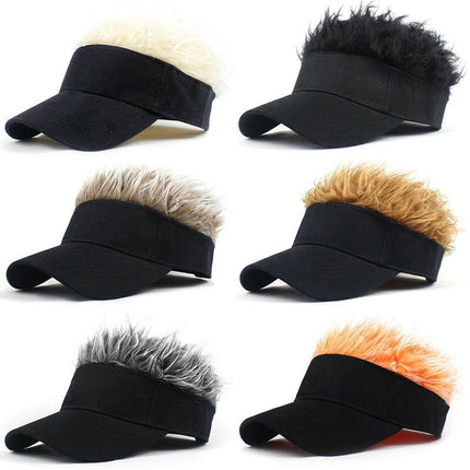 Novelty Baseball Cap Fake Hair Visor at €21.99