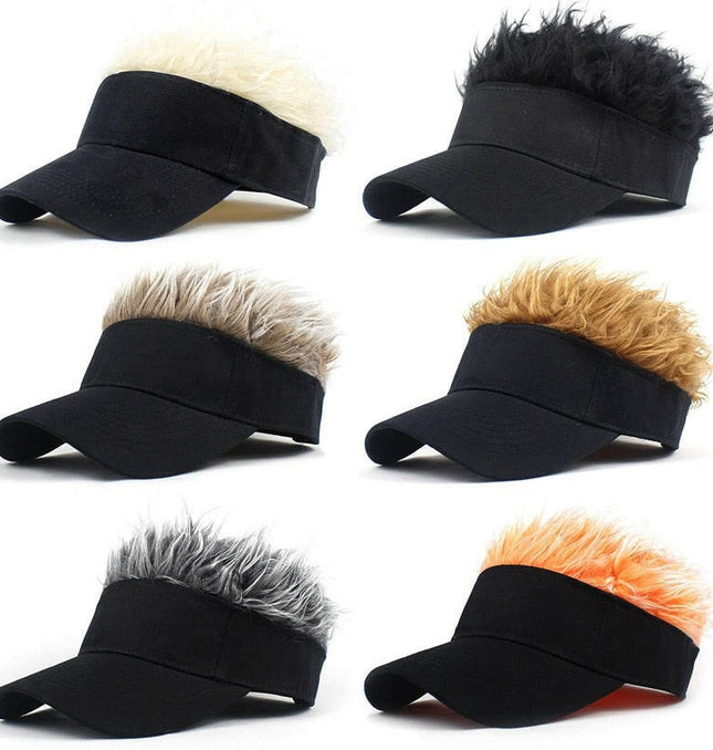 Novelty Baseball Cap Fake Hair Visor at €21.99