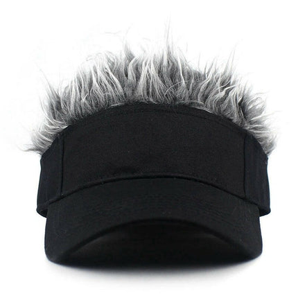 Novelty Baseball Cap Fake Hair Visor at €21.99