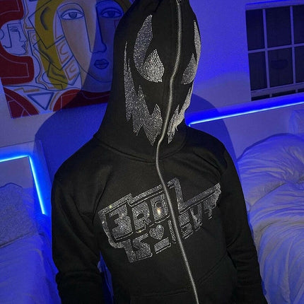 Rhinestone Skeleton Hoodies at €64.99