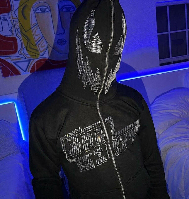 Rhinestone Skeleton Hoodies at €64.99