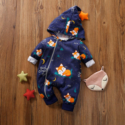 Baby Cotton Hooded Jumpsuit at €21.99